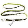 Pet Attire Ribbon Brown Paws & Bones Nylon Dog Leash - 6' Long x 5/8" Wide