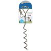 Four Paws Walk About Spiral Tie Out Stake - 19" Silver Spiral Tie Out Stake